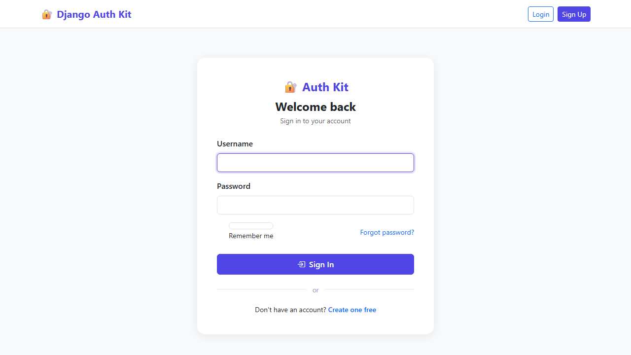 Django Auth Starter Kit
