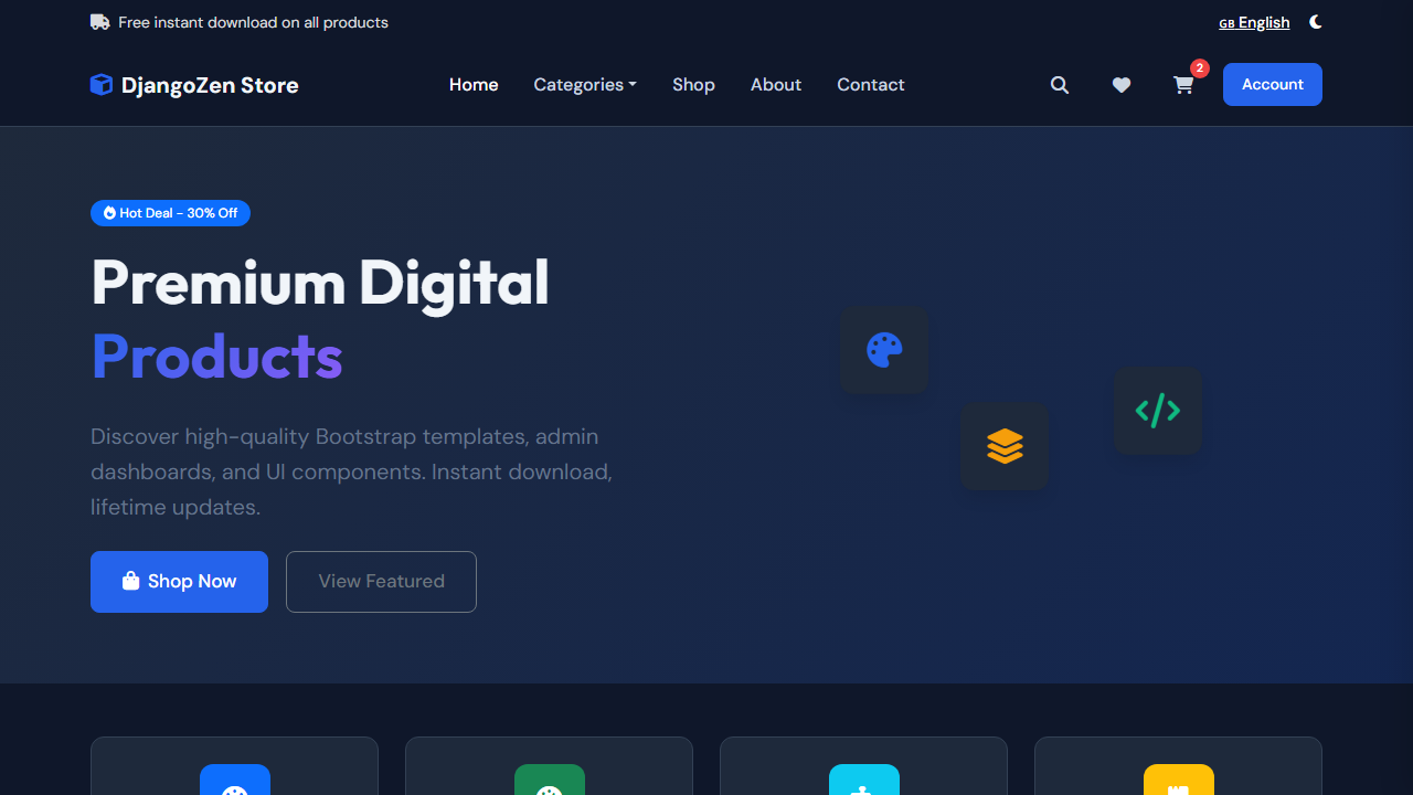 E-commerce Storefront - 9 pages