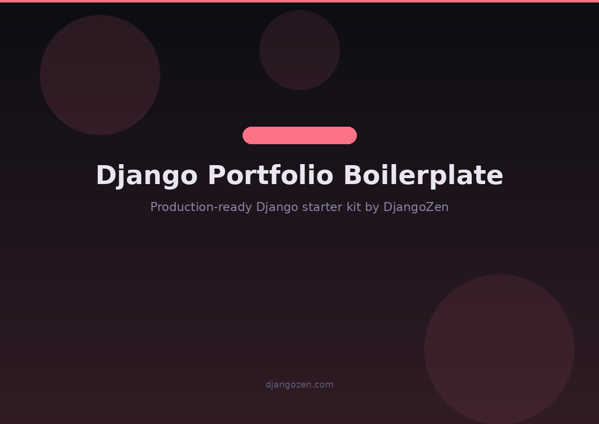 Django Portfolio Boilerplate