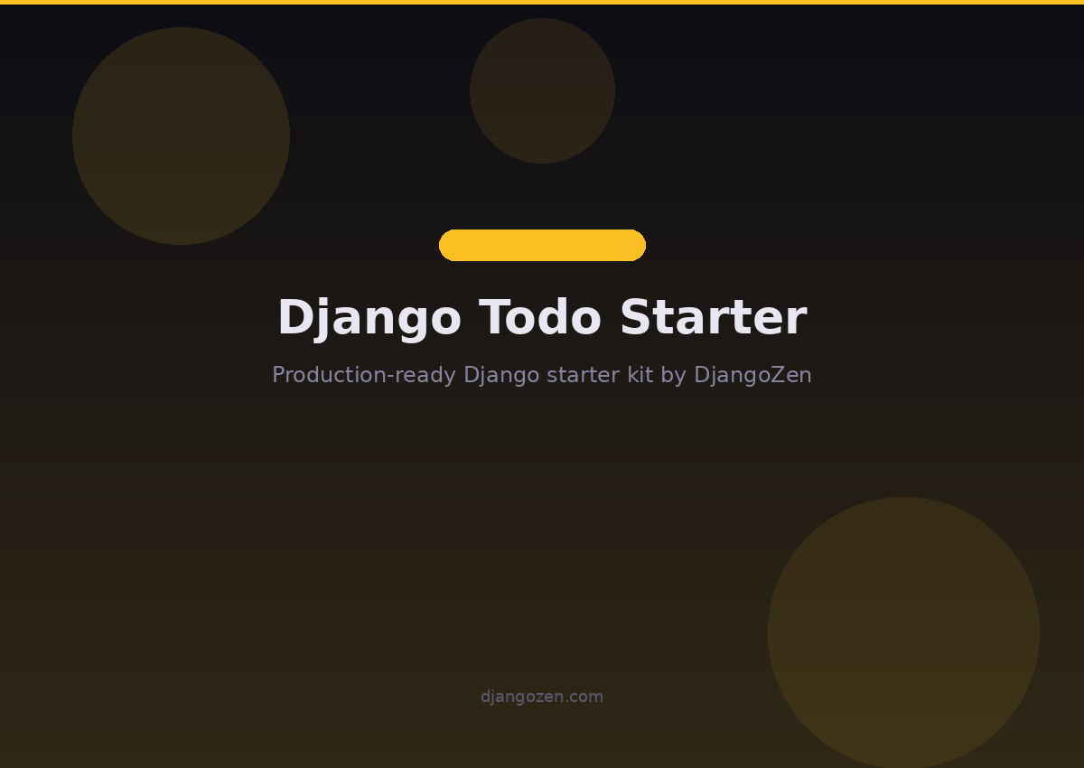 Django Todo Starter